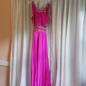Fuscia prom gown
